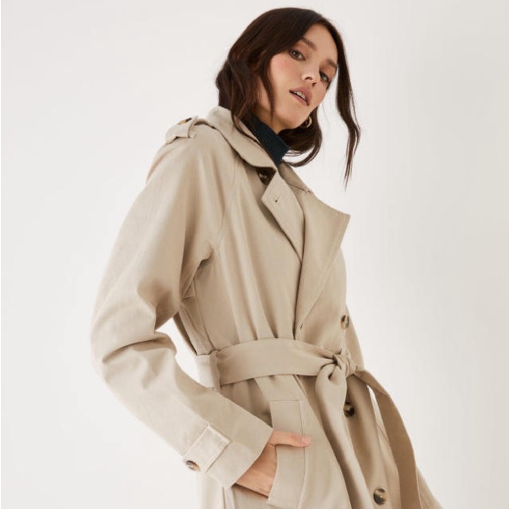 Frank And Oak The Kapok Trench Coat in Feather Grey